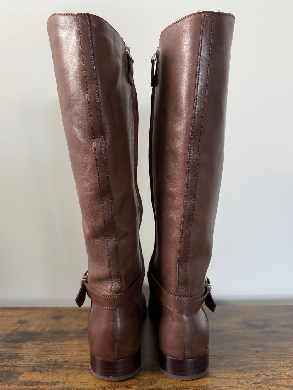 Lauren Ralph Lauren Brooke II Leather Riding Boots Dark Brown Sz 9 - Picture 5 of 13